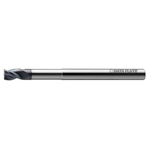 Data Flute 46209-89-D| SSLSM30500C4 1/2" Diameter x 1/2" Shank x 5/8" LOC x 6" OAL Corner Radius End Mill