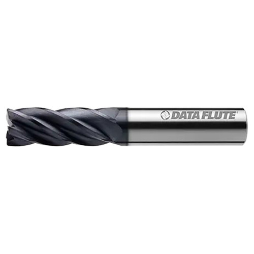 Data Flute 37232-70-D | SVI50625-030C10 1/2" Diameter x 1/2" Shank x 1-1/4" LOC x 3" OAL C10 Coated Corner Radius End Mill
