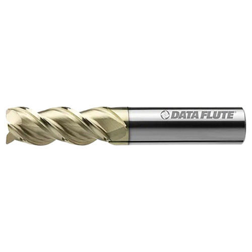 Data Flute 37211-85-D | TT30250-000C5 1" Diameter x 1" Shank x 1-1/4" LOC x 6" OAL C11 Coated Corner Radius End Mill