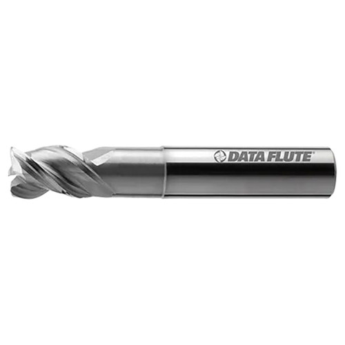DATA FLUTE TTRN30750-030 | 0.75mm Diameter x 0.75mm Shank x 1.000" LOC x 4.000" OAL Uncoated Corner Radius End Mill