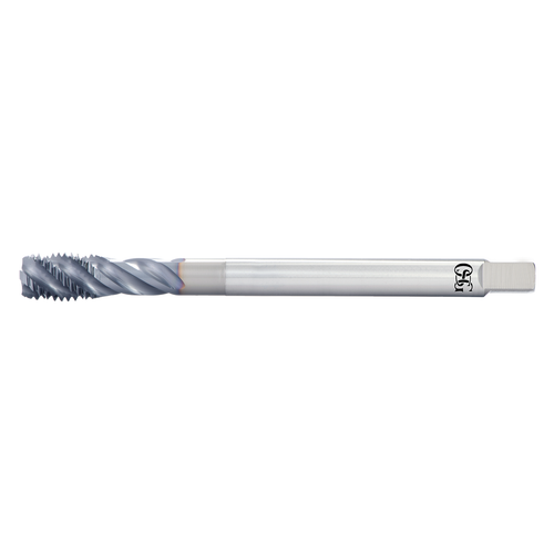 OSG 1652004908 | A Brand M10 Thread Size 12.00mm Thread Length x 9.68mm Shank 3 Flute Modified Bottom Chamfer MF V Coated VC-10 Spiral Flute Tap