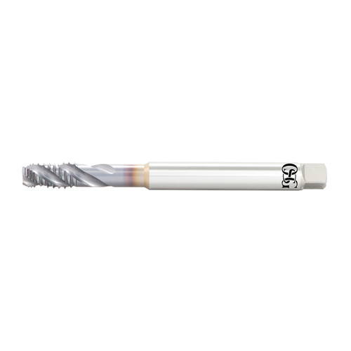OSG 1657509008 | A Brand NPT 3/8" - 18 Thread Size x 0.700" Shank x 1.063" Length x 4.000" OAL x 40 Degree Helix Angle 4 Flute V Coated HSSE 16575 Spiral Flute Pipe Tap
