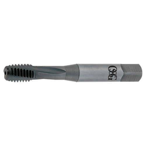 OSG 1706108 | EXOTAP M10 Thread Size 12.00mm Thread Length x 9.68mm Shank 3 Flute Modified Bottom Chamfer M V Coated VC-10 Spiral Flute Tap