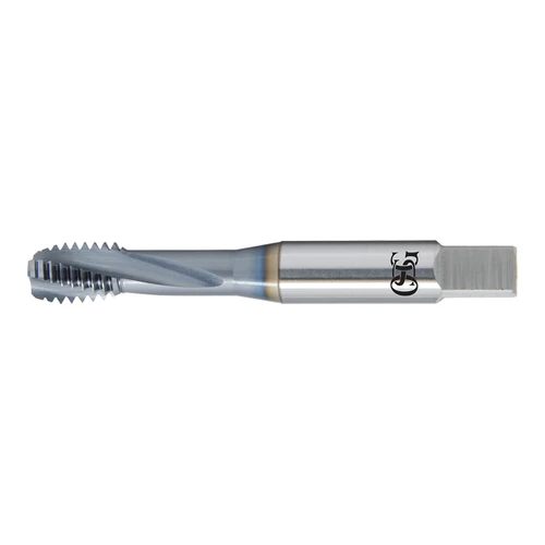 OSG 1752308 | EXOTAP UNC #8 - 32 Thread Size x 0.168" Shank x 0.252" Length x 2.125" OAL Modified Bottom (2.5P) Chamfer H3 2 Flute V Coated VC-10 313 Spiral Flute Tap