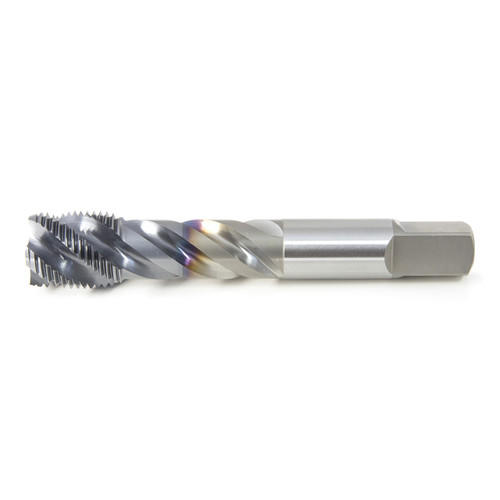 OSG 1763201 | EXOTAP UNF 5/16" - 24 Thread Size x 0.318" Shank x 0.445" Length x 2.719" OAL Bottom (1.5P) Chamfer H5 3 Flute Steam Oxide Coated HSSE 303 Spiral Flute Tap