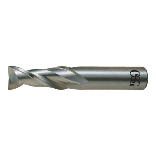 OSG 20223500 | EXOCARB 3/8" Diameter x 0.375" Shank x 1.000" LOC x 2.500" OAL x 0.030" Radius x 30 Degree Helix Angle 2 Flute BRIGHT Coated Carbide 2022 Corner Radius End Mill