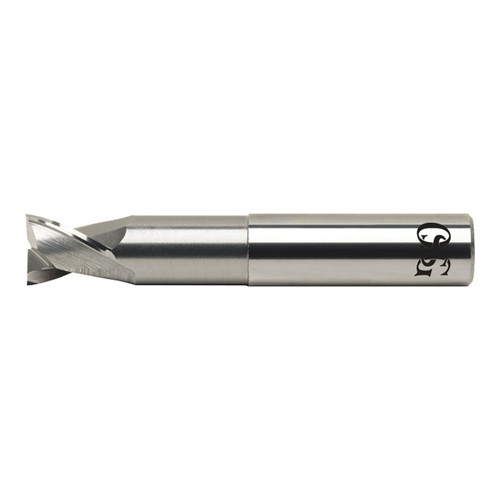 OSG 20240200 | EXOCARB 0.250" Diameter x 0.250" Shank x 0.250" LOC x 0.020" Radius x 4.000" OAL x 30 Degree Helix Angle 2 Flute BRIGHT Coated Carbide 2024 Corner Radius End Mill