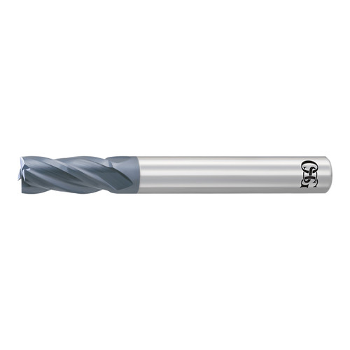 OSG 3130520 | EXOCARB 2.00mm Diameter x 4.00mm Shank x 6.00mm LOC x 4.00mm OAL x 30 Degree Helix Angle 4 Flute WXL Coated Carbide 3704 Square End Mill