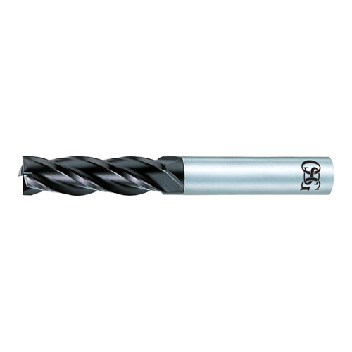 OSG 37420006 | EXOCARB 6.00mm Diameter x 6.00mm Shank x 20.00mm LOC x 60.00mm OAL x 30 Degree Helix Angle 4 Flute WXL Coated Carbide 3742 Square End Mill