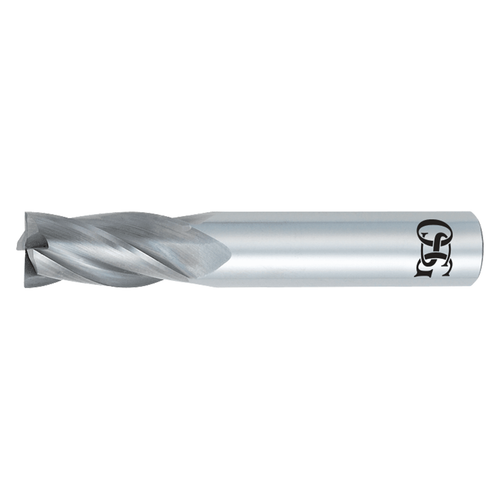 OSG 404-0781 | 0.078" Diameter x 0.125" Shank x 0.250" LOC x 1.500" OAL x 30 Degree Helix Angle 4 Flute Bright Coated Carbide Square End Mill