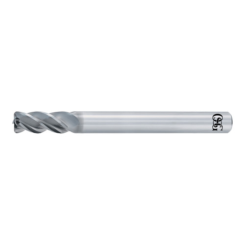 OSG 8556260 | A Brand 10.00mm Diameter x 1.00mm Shank x 22.00mm LOC x 8.00mm OAL x 3.00mm Radius x 37-40 Degree Helix Angle 4 Flute DUARISE Coated Carbide 8215 Corner Radius End Mill