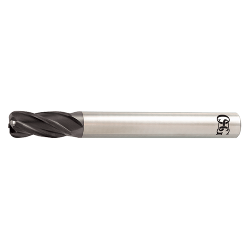 OSG HP434-2503 | HY-PRO CARB 0.250" Diameter x 0.250" Shank x 0.750" LOC x 0.030" Radius x 2.500" OAL x 35 Degree Helix Angle 4 Flute TiAlN Coated Carbide Corner Radius End Mill OSG HP434-2503 | HY-PRO CARB 0.250" Diameter x 0.250" Shank x 0.750" LOC x 0.030" Radius x 2.500" OAL x 35 Degree Helix Angle 4 Flute TiAlN Coated Carbide Corner Radius End Mill