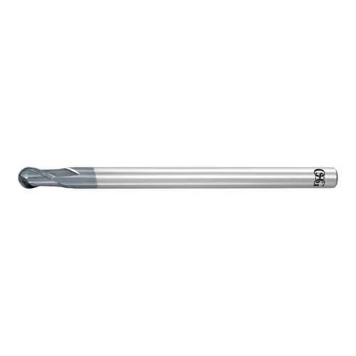 OSG 3106400 | EXOCARB 4.00mm Diameter x 6.00mm Shank x 6.00mm LOC x 7.00mm OAL x 2.00mm Radius x 30 Degree Helix Angle 2 Flute WXL Coated Carbide 3710 Ball End Mill