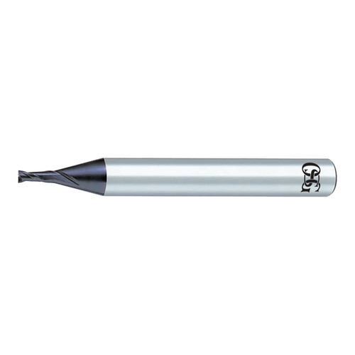 OSG 37700022 | EXOCARB 6.00mm Diameter x 6.00mm Shank x 13.00mm LOC x 9.00mm OAL x 2.00mm Radius x 30 Degree Helix Angle 2 Flute WXL Coated Carbide 3770 Corner Radius End Mill