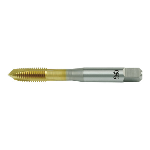 OSG 1101505305 | HY-PRO 1/2" - 20 Thread Size x 0.367" Shank x 0.799" Thread Length x 3.375" OAL UNF H8 Plug (4.5P) Chamfer Type 3 Flute Right Hand TiN Coated HSS-CO 11015 Spiral Point Tap
