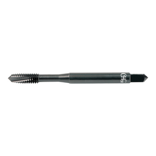 OSG 1111801001 | M10 x 1.50mm Thread Size x 20.10mm Thread Length M D6 Plug (4P) Chamfer Type 3 Flute Right Hand Steam Oxide Coated HSS 11118 Spiral Flute Tap