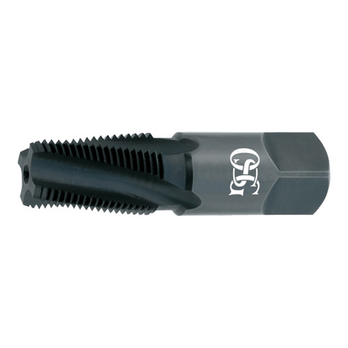 OSG 1252201 | 1/2" - 14 Thread Size x 0.688" Shank x 1.374" Thread Length x 3.126" OAL NPTF 4 Flute Right Hand Steam Oxide Coated HSS S125 Spiral Flute Pipe Tap