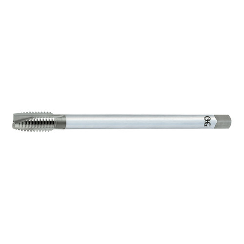 OSG 1294201 | #6- 32 Thread Size x 0.390" Thread Length x 6.000" OAL UNC H3 Plug (4P) Chamfer Type 2 Flute Right Hand Steam Oxide Coated HSS 917 Extension Tap