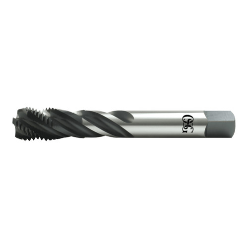 OSG 1311700401 | HY-PRO TAP M M24.00x3.00mm Thread Size x 19.30mm Shank x 24.00mm Length x 16.00mm OAL Modified Bottom (2.5P) Chamfer D9 5 Flute Steam Oxide Coated HSSE 13117 Spiral Flute Tap