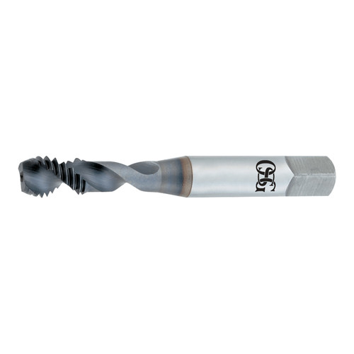 OSG 1315800108 | HY-PRO TAP M M3.00x0.50mm Thread Size x 3.58mm Shank x 4.10mm Length x 49.20mm OAL Modified Bottom (2.5P) Chamfer 2 Flute V Coated HSSE 13158 Spiral Flute Tap