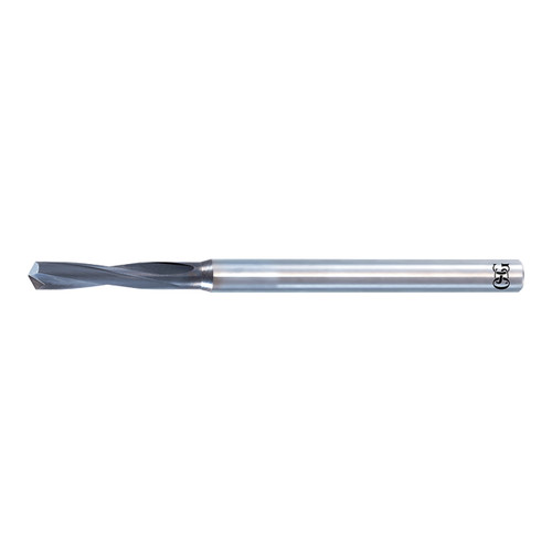 OSG 3318390 | EXOCARB 3.90mm Diameter x 4.00mm Shank x 22.00mm Flute Length x 52.00mm OAL x 120 Degree Point Angle 2 Flute WXS Coated Carbide 5171 Jobber Length Drill Bit