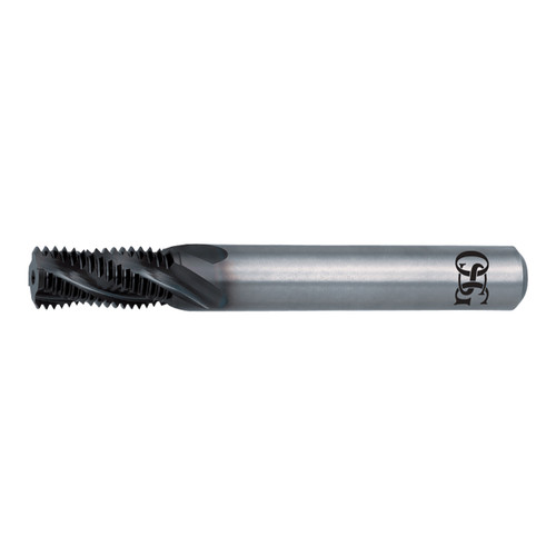 OSG 4100003311 | EXO 1/4" - 28 Thread Size x 0.180" Diameter x 0.250" Shank x 0.535" LOC x 3.000" OAL 3 Flute UNF EXO Coated Carbide 41000 Helical Flute Thread Mill