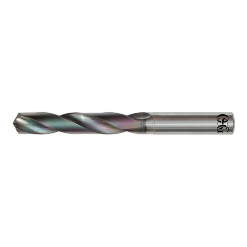 OSG 631045211 | A Brand 0.453" Diameter x 0.500" Shank x 71.000" Flute Length x 118.00mm OAL x 30 Degree Helix Angle 2 Flute EgiAs Coated Carbide 6310 Jobber Length Drill Bit
