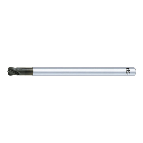OSG 71320716 | EXOCARB 10.00mm Diameter x 1.00mm Shank x 1.00mm LOC x 125.00mm OAL x 0.50mm Radius x 30 Degree Helix Angle 4 Flute DIAMOND Coated Carbide 7132 Corner Radius End Mill