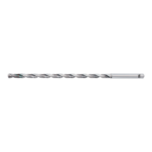 OSG 8714510 | A Brand 5.10mm Drill Size x 6.00mm Shank x 12.00mm Flute Length x 19.00mm OAL x 140 Degree Point Angle 2 Flute EgiAs Coated Carbide 6540 Extra Long Drill Bit