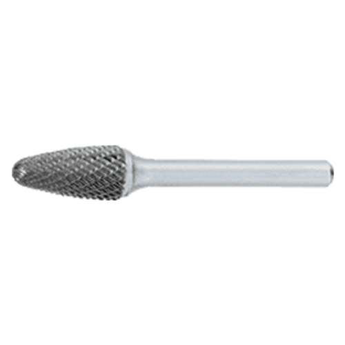 OSG 803-5001 | 0.250" Shank x 2.500" OAL Bright Coated Carbide Ball Nose Tree Shape Burr