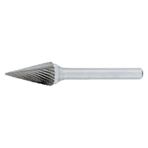 OSG 906-3750 | 0.250" Shank x 2.375" OAL Bright Coated Carbide Ball Nose Tree Shape Burr