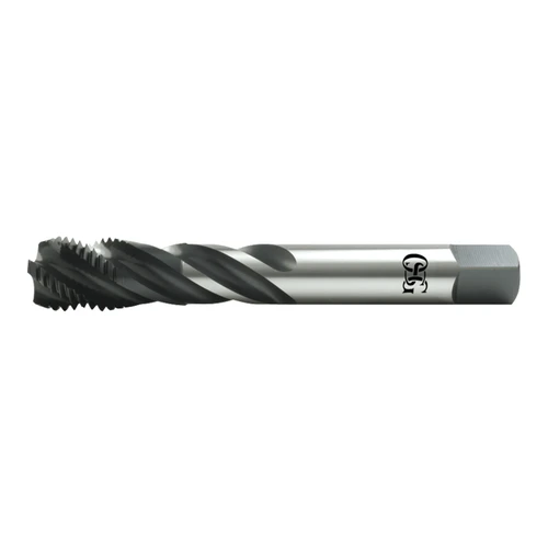 OSG 1302503201 | HY-PRO TAP UNF 1-1/4" - 12 Thread Size x 1.021" Shank x 0.665" Length x 5.906" OAL Modified Bottom (2.5P) Chamfer 5 Flute Steam Oxide Coated HSSE 13025 Spiral Flute Tap