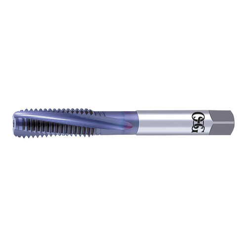 OSG 1316210408 | EXOTAP M M6.00x1.00mm Thread Size x 6.48mm Shank x 25.40mm Length x 63.50mm OAL Modified Bottom (2.5P) Chamfer D5 3 Flute V Coated VC-10 345TI Spiral Flute Tap