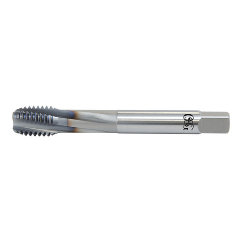 OSG 34821908 | EXOTAP MF M20.00x1.50mm Thread Size x 16.56mm Shank x 2.00mm Length x 125.00mm OAL Modified Bottom (2.5P) Chamfer D6 4 Flute V Coated VC-10 348TI Spiral Flute Tap