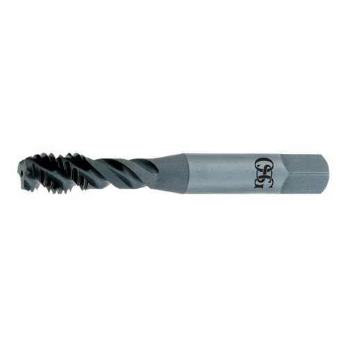 OSG 1745801 | EXOTAP MF M12.00x1.25mm Thread Size x 9.32mm Shank x 14.00mm Length x 85.73mm OAL Modified Bottom (2.5P) Chamfer D5 3 Flute Steam Oxide Coated HSSE 343 Spiral Flute Tap