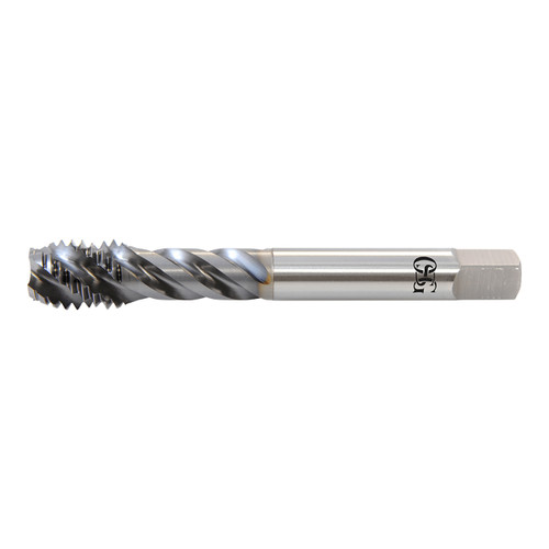 OSG 34702308 | EXOTAP MF M24.00x1.50mm Thread Size x 19.30mm Shank x 24.00mm Length x 14.00mm OAL Modified Bottom (2.5P) Chamfer D6 4 Flute V Coated HSSE 347 Spiral Flute Tap