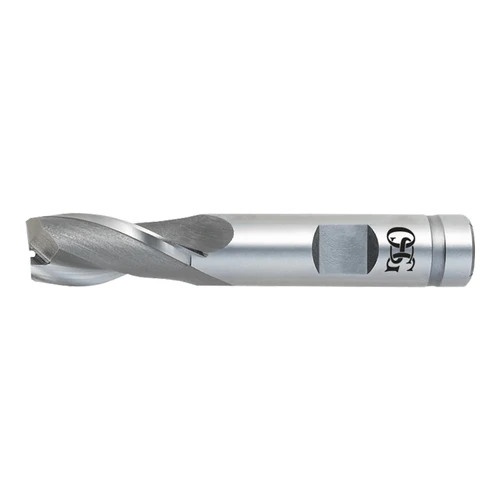 OSG 5732700 | HY-PRO 13/16" Diameter x 0.625" Shank x 1.500" LOC x 3.625" OAL x 30 Degree Helix Angle 2 Flute BRIGHT Coated HSSE 573 Square End Mill
