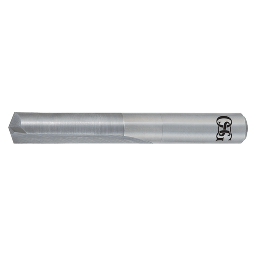 OSG 200-1015 | 0.102" Diameter x 2.58mm Shank x 46.02mm OAL x 140 Degree Point Angle 2 Flute Bright Coated Carbide Straight Flute Drill Bit