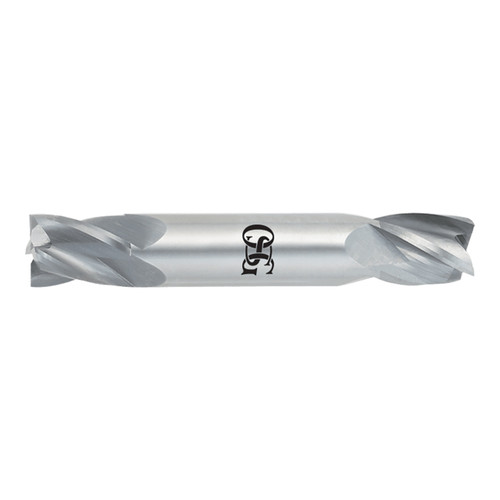 OSG 424-0469 | 0.047" Diameter x 0.125" Shank x 0.094" LOC x 1.500" OAL x 30 Degree Helix Angle 4 Flute Bright Coated Carbide 424 Series Double Ended Square End Mill