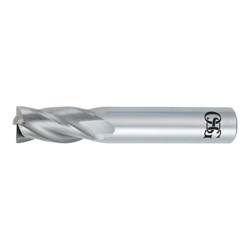 OSG 496-250311 | 1/4" Diameter x 0.250" Shank x 0.750" LOC x 2.500" OAL x 0.030" Radius x 30 Degree Helix Angle 4 Flute TiAlN Coated Carbide 496 Corner Radius End Mill