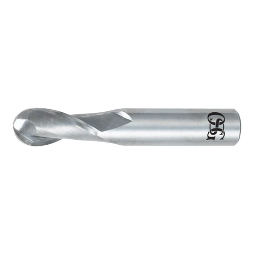OSG 402-1719-BN | 11/64" Diameter x 0.188" Shank x 0.563" LOC x 2.000" OAL x 0.086" Radius x 30 Degree Helix Angle 2 Flute BRIGHT Coated Carbide 402BN BN Ball End Mill