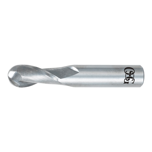 OSG 402-2656-BN11 | 17/64" Diameter x 0.313" Shank x 0.750" LOC x 2.500" OAL x 0.133" Radius x 30 Degree Helix Angle 2 Flute TiAlN Coated Carbide 402BN BN Ball End Mill