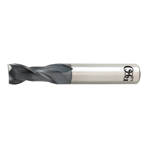 OSG HP421-1719 | HY-PRO CARB 0.172" Diameter x 0.188" Shank x 0.563" LOC x 2.000" OAL x 35 Degree Helix Angle 2 Flute TiAlN Coated Carbide HP421 Square End Mill