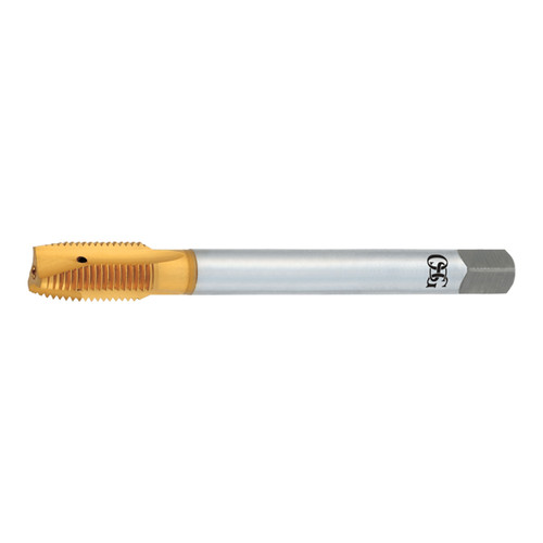 OSG 2693005 | HY-PRO TAP MF M18.00x1.50mm Thread Size x 13.77mm Shank x 3.00mm Length x 11.00mm OAL Plug (4P) Chamfer 3 Flute TiN Coated HSSE 269 Spiral Point Tap