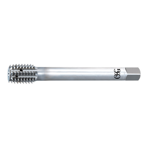 OSG 1605014284 | EXOPRO UNF 1/4" - 28 Thread Size x 0.255" Shank x 0.500" Length x 3.150" OAL Modified Bottom (2.5P) Chamfer h4 V Coated HSS-CO 16050 Thread Forming Tap