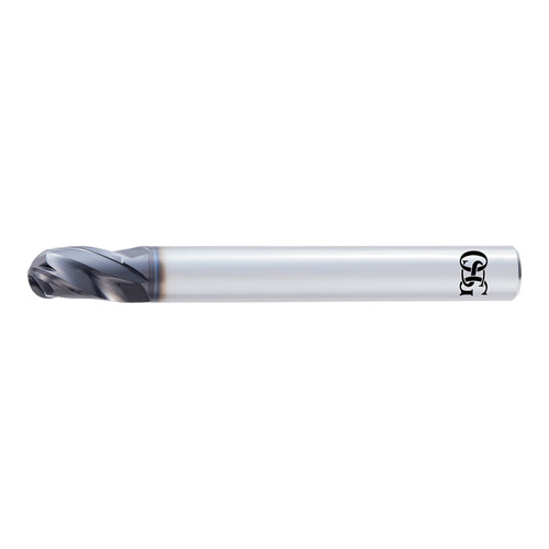 OSG 3188060 | EXOCARB 6.00mm Diameter x 6.00mm Shank x 9.00mm LOC x 6.00mm OAL x 3.00mm Radius x 30 Degree Helix Angle 3 Flute DUROREY Coated Carbide 4730 Ball End Mill