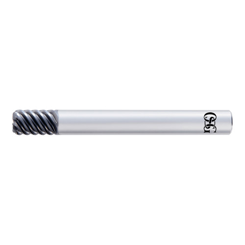 OSG 3183230 | EXOCARB 16.00mm Diameter x 16.00mm Shank x 24.00mm LOC x 105.00mm OAL x 3.00mm Radius x 60 Degree Helix Angle 8 Flute DUROREY Coated Carbide 4770 Corner Radius End Mill
