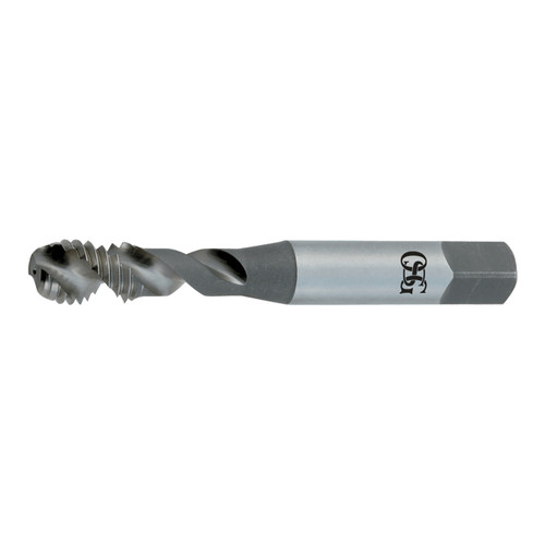 OSG 2953200 | HY-PRO TAP UNC #8 - 32 Thread Size x 0.168" Shank x 0.251" Length x 2.125" OAL Modified Bottom (2.5P) Chamfer H3 2 Flute BRIGHT Coated HSSE 295 Spiral Flute Tap