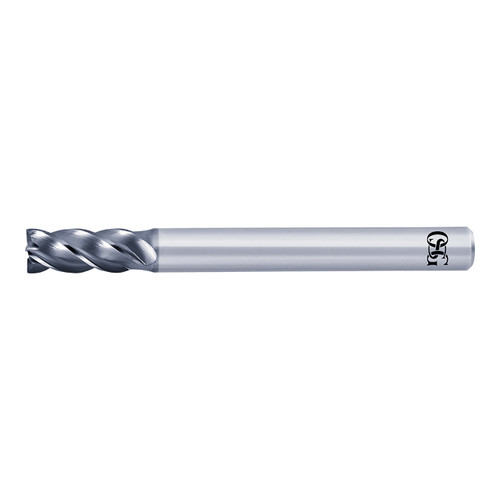 OSG 8555740 | A Brand 4.00mm Diameter x 6.00mm Shank x 11.00mm LOC x 6.00mm OAL x 37-40 Degree Helix Angle 4 Flute DUARISE Coated Carbide 8225 Square End Mill
