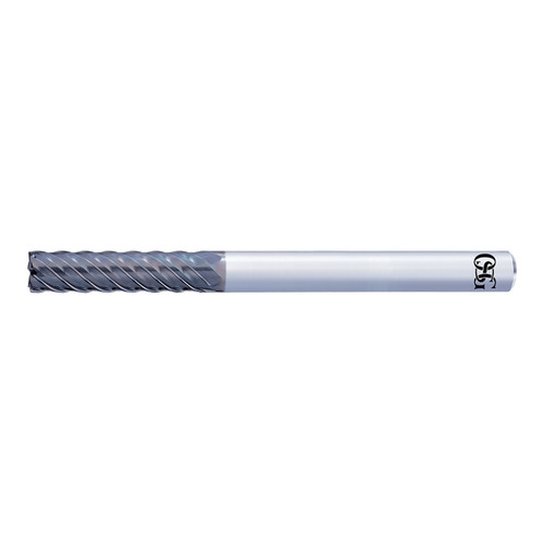 OSG 8550012 | A Brand 5.00mm Diameter x 6.00mm Shank x 2.00mm LOC x 7.00mm OAL x 43 Degree Helix Angle 4 Flute DUROREY Coated Carbide 8542 Square End Mill